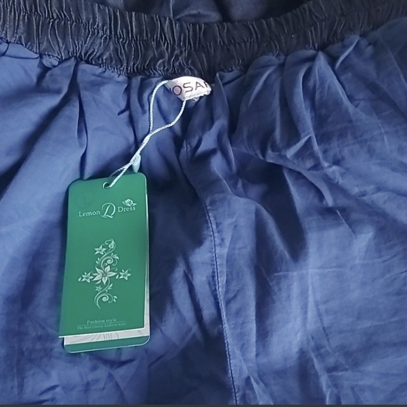 NWT Vosari Blue Embroidered Skort | Lemon Dress Boutique | Cotton Tencel - Picture 3 of 5